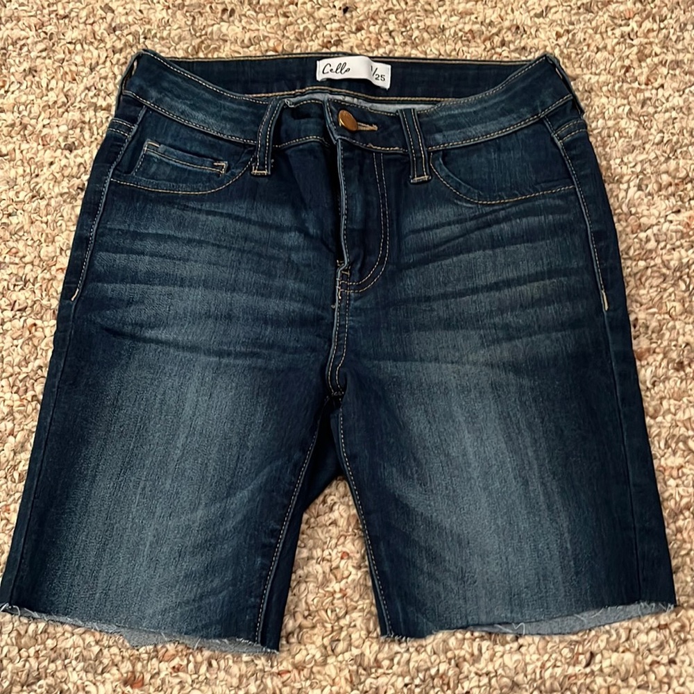 Cello Jeans, Size:1/25, Dark Jean Shorts